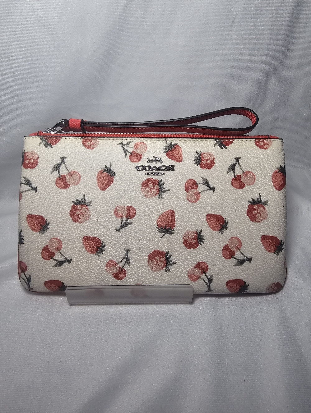 Coach Strawberry Large Wristlet